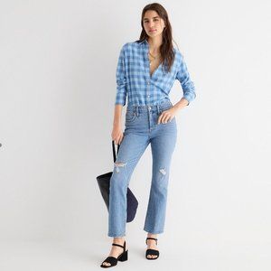 J.Crew 9" Demi-Boot Crop Jean In Rocky Shore Wash Size 30 NWT $138